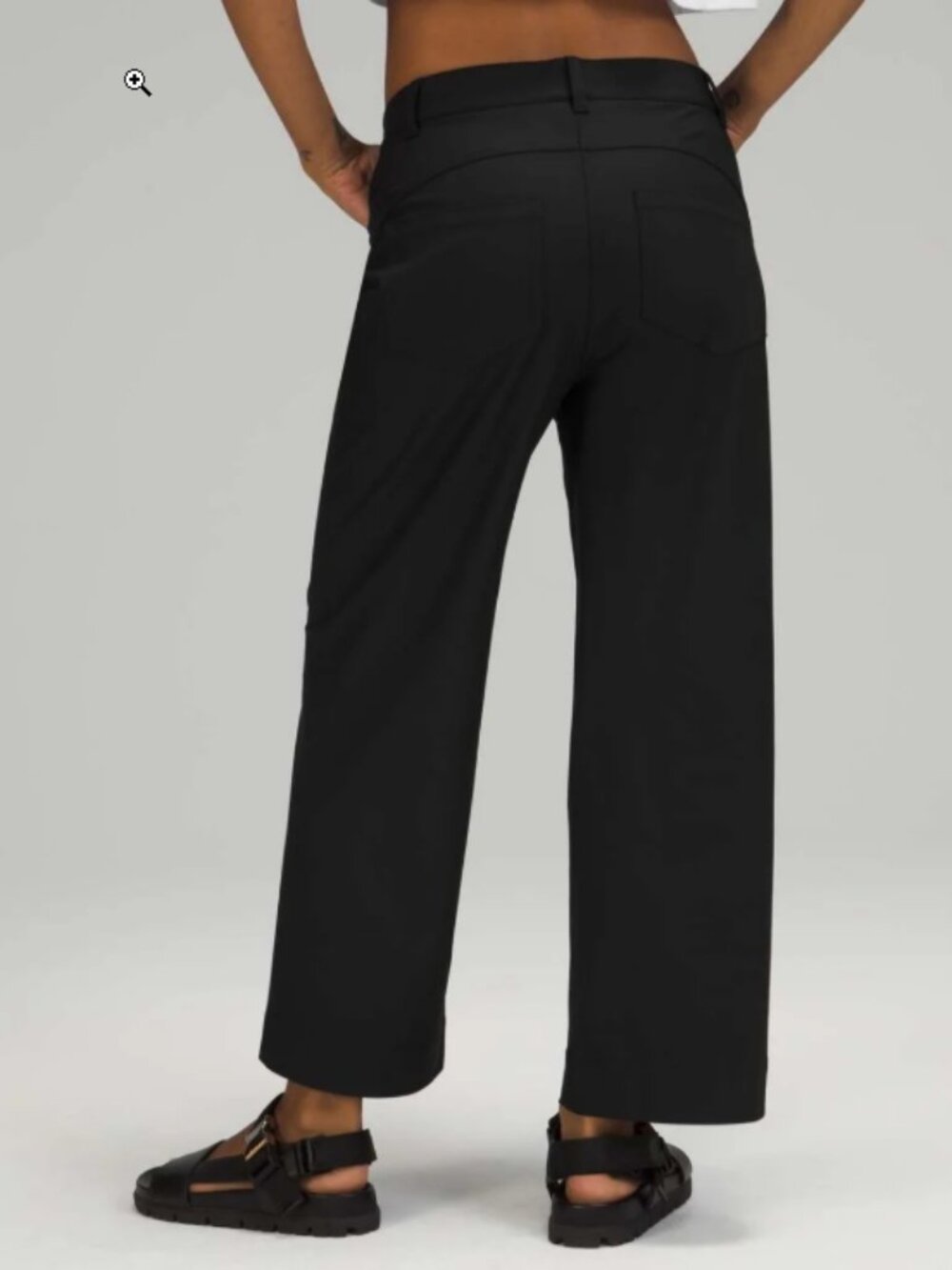 Lululemon City Sleek 5 Pocket Wide-Leg High Rise 7/8 Length Pant, Navy size 26 - Picture 2 of 5